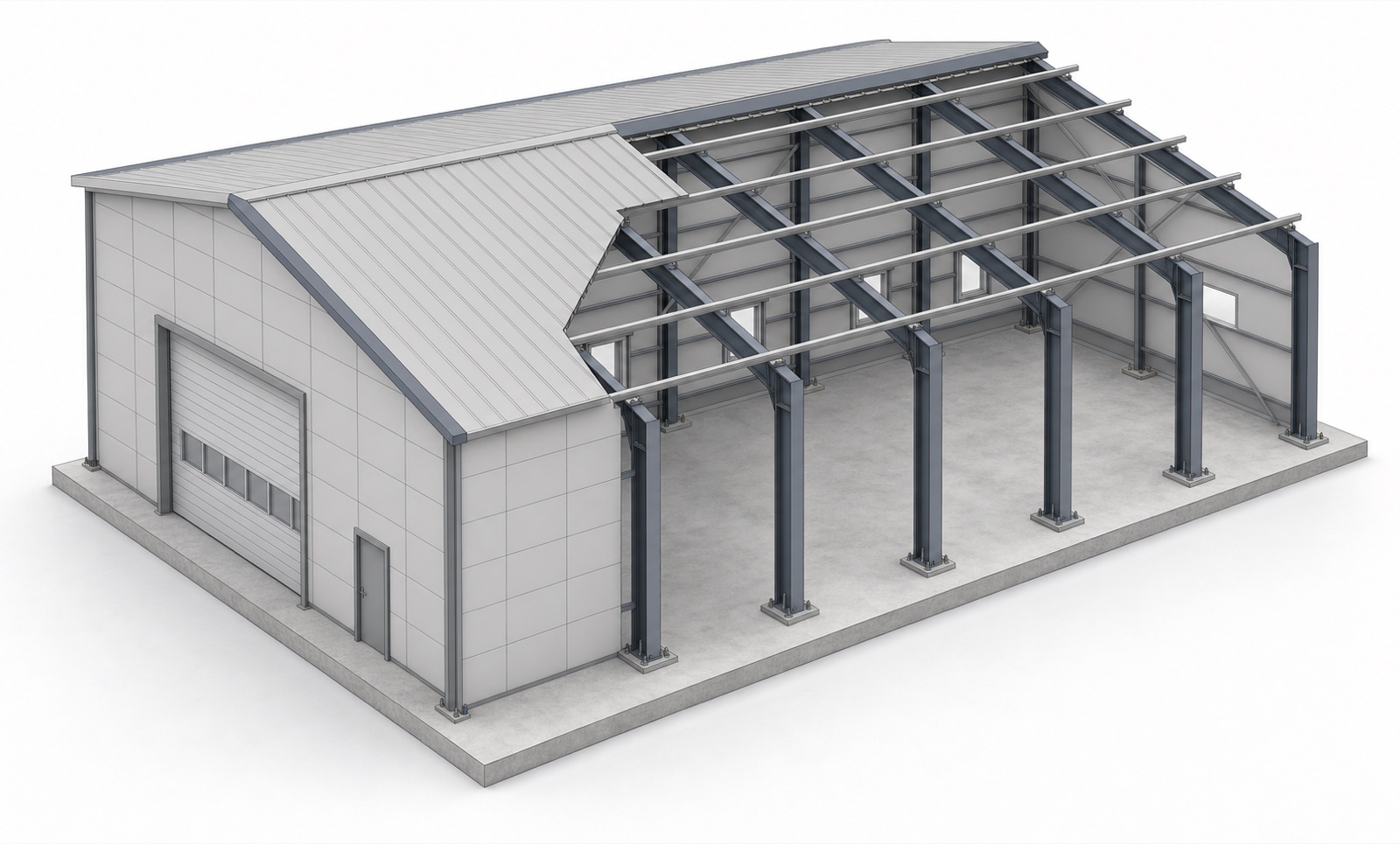 Parametrisches CAD-Modell eines Modul- und Hallensystems